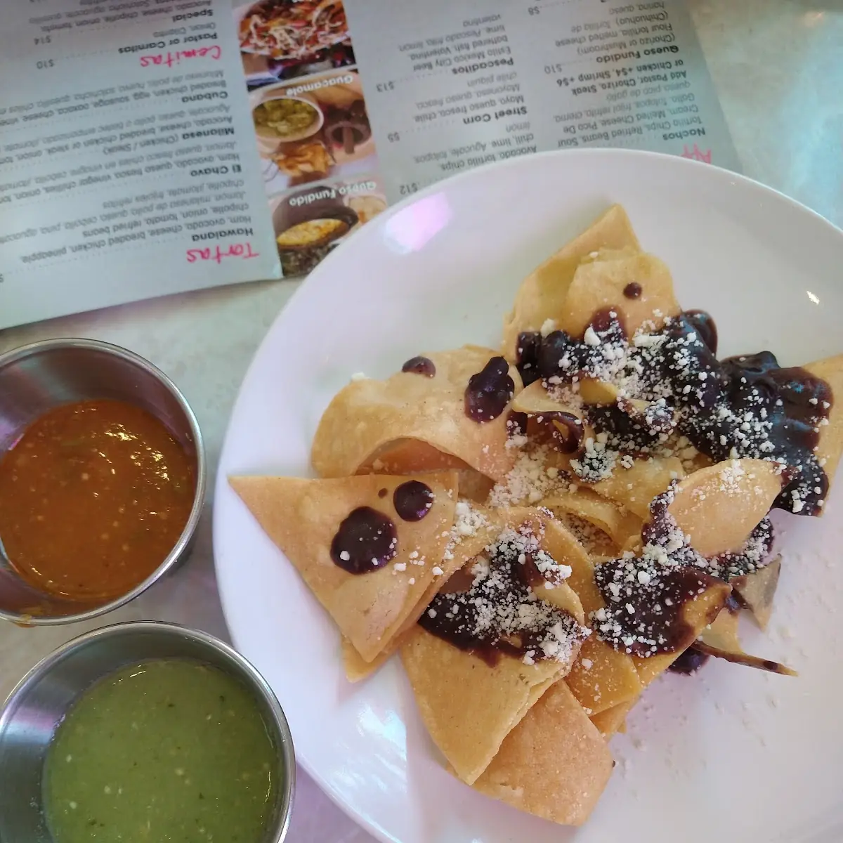 Tortilla Chips with Refried Beans