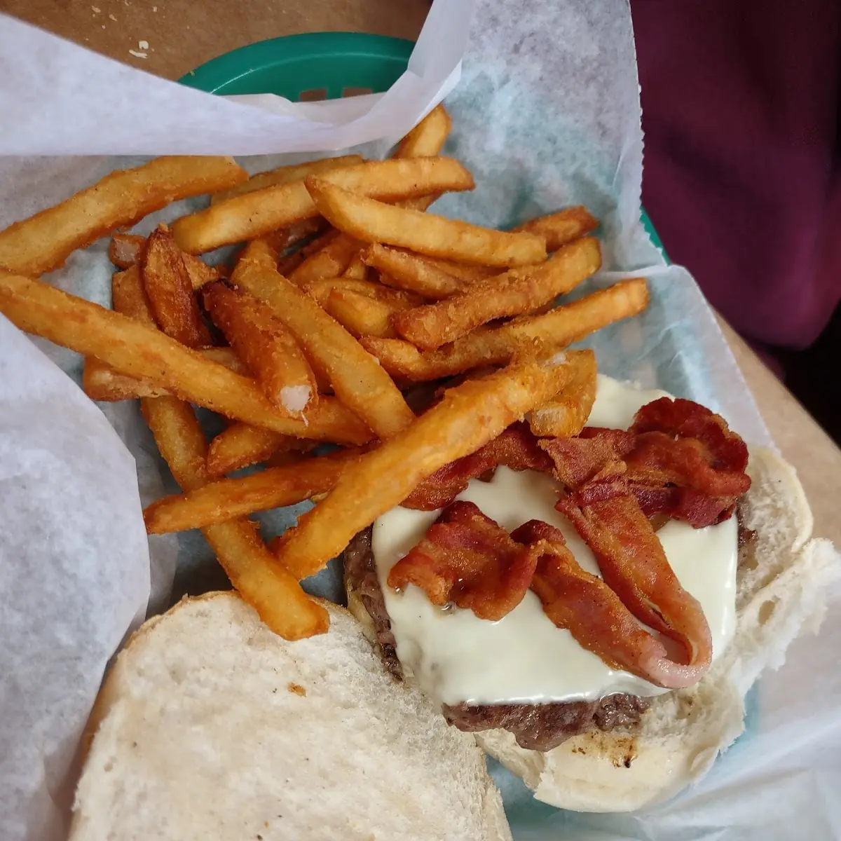 Hamburger Topped w Crab Cake & Fries