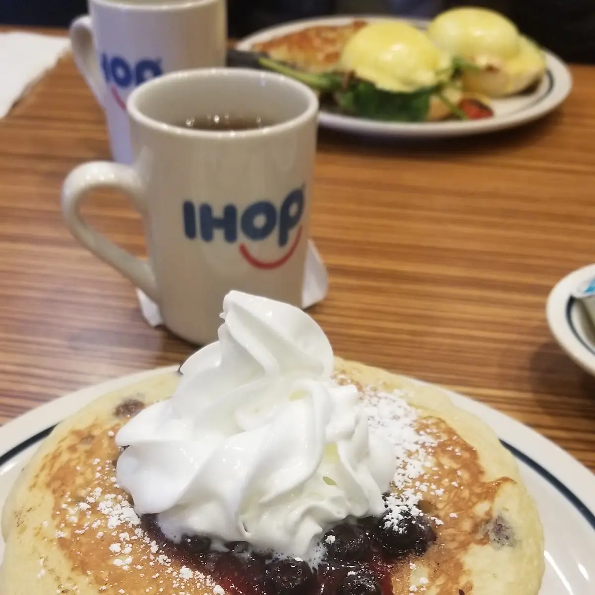 Double Bluebrrry Pancake Breakfast