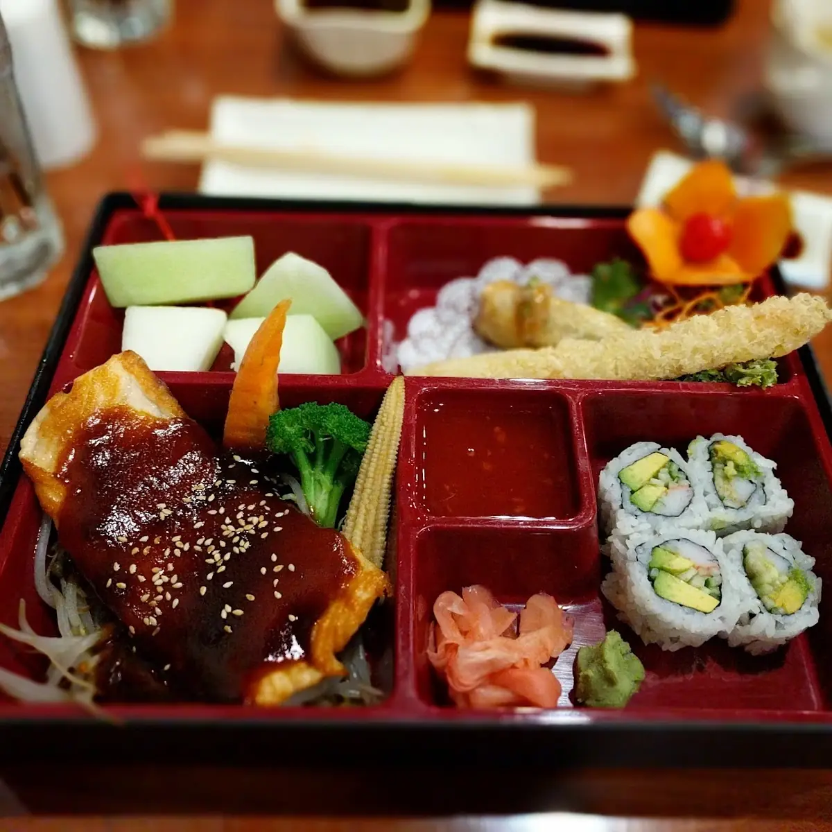 Salmon Teriyaki Bento Box Lunch