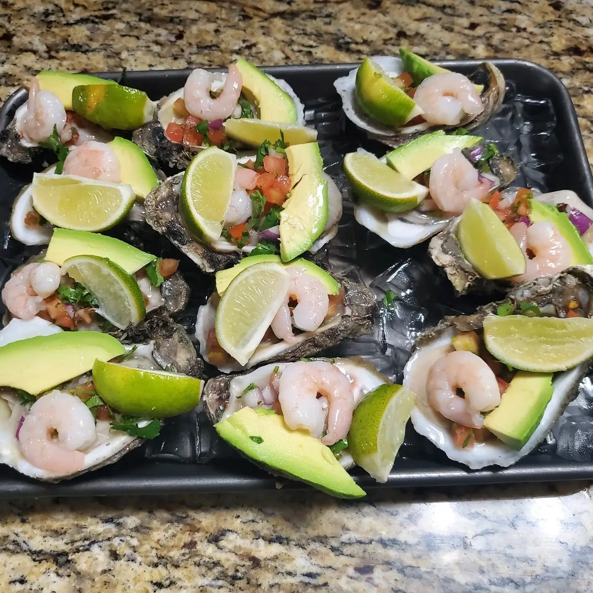 Ostiones En Su Concha Preparada