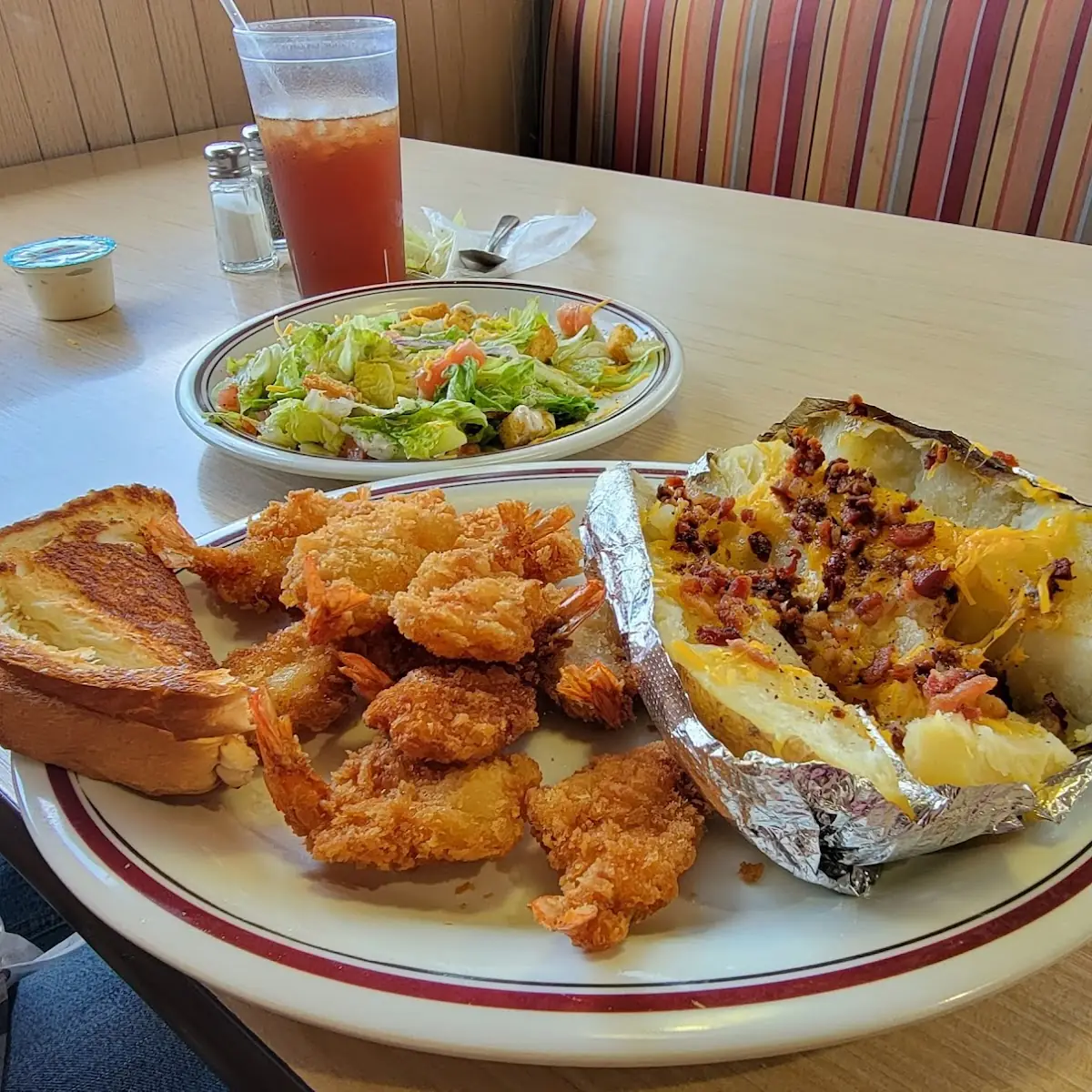 Shrimp Basket with Baked Potato