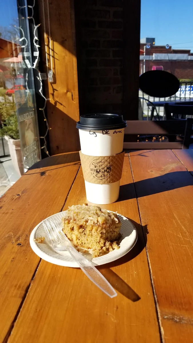 Dark Chocolate Latte and Coconut Coffee Cake