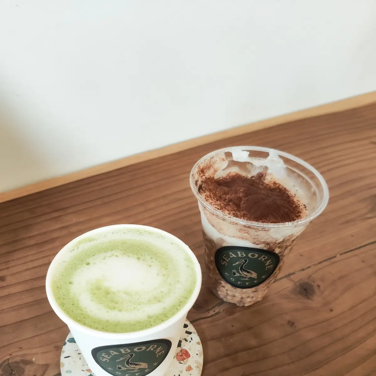 Matcha Latte and Overnight Oats
