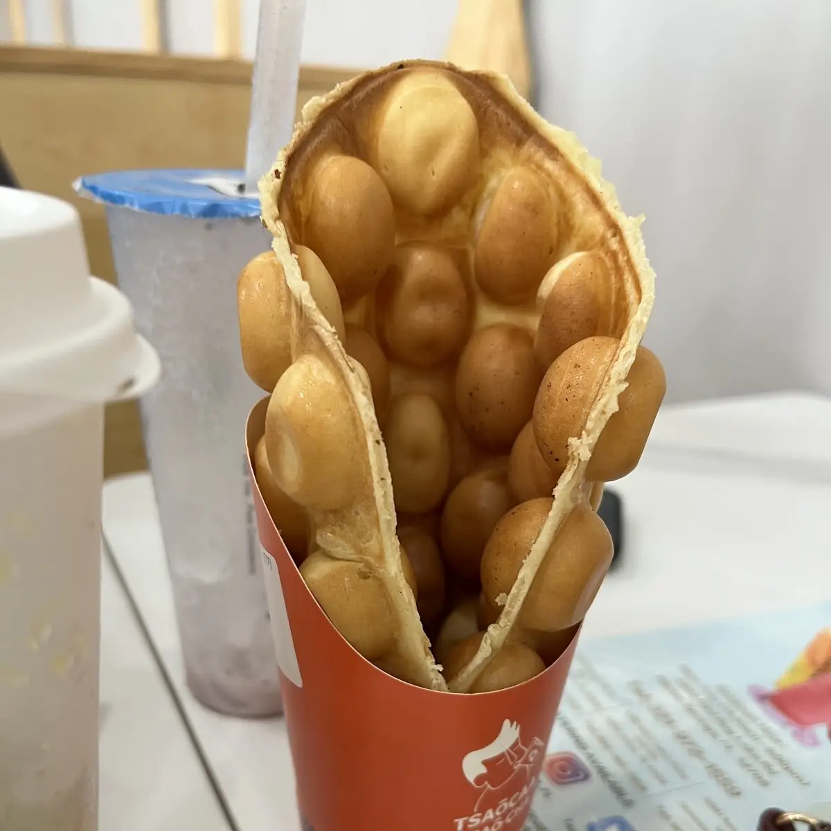 Bubble Waffle W. Amber Boba 黑糖珍珠鸡蛋仔