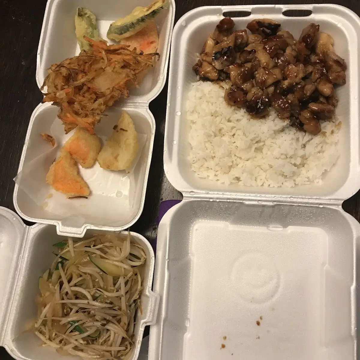 Teriyaki Chicken with Vegetable Tempura