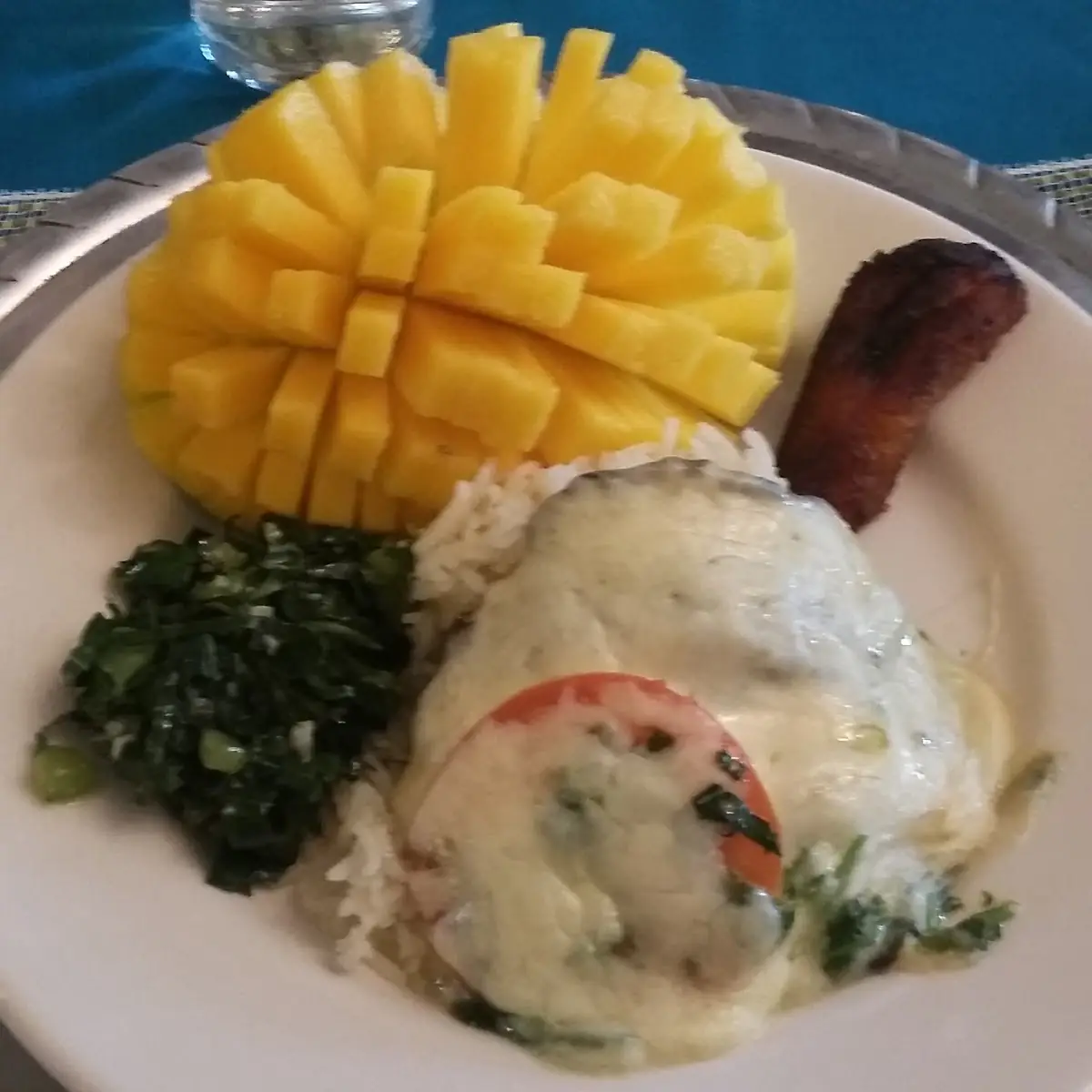 Portobello Mushroom Mixed Greens Mango