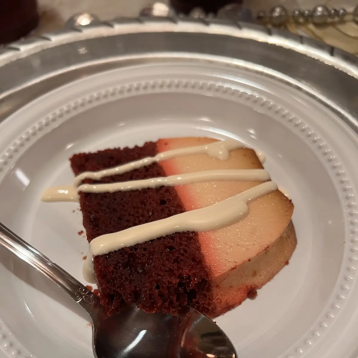 Red Velvet Cake with Flan