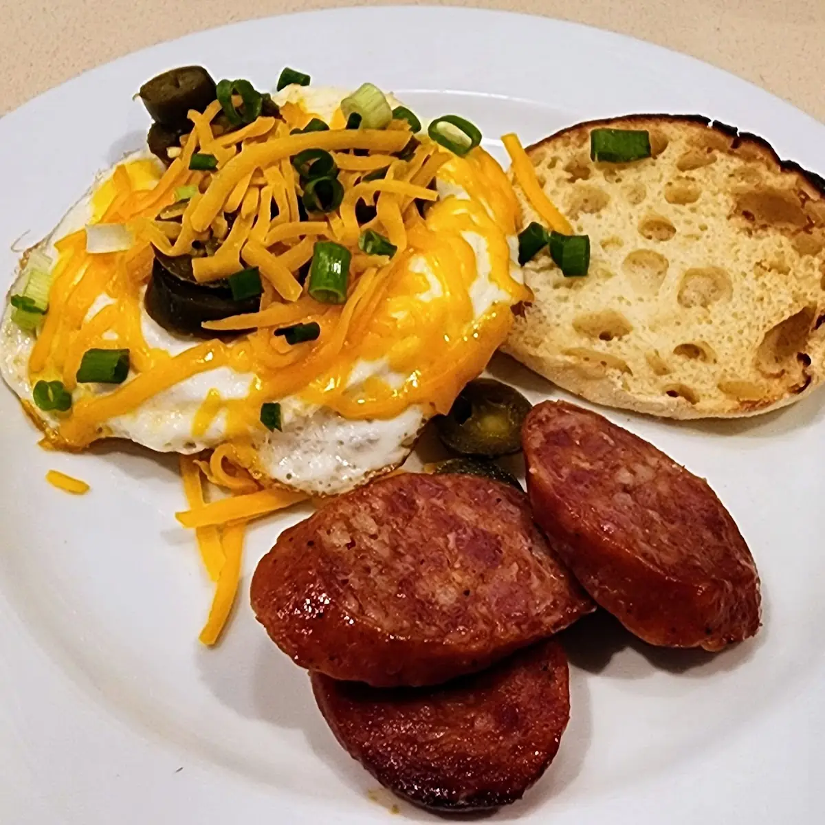Scrambled Eggs with Portuguese Sausage