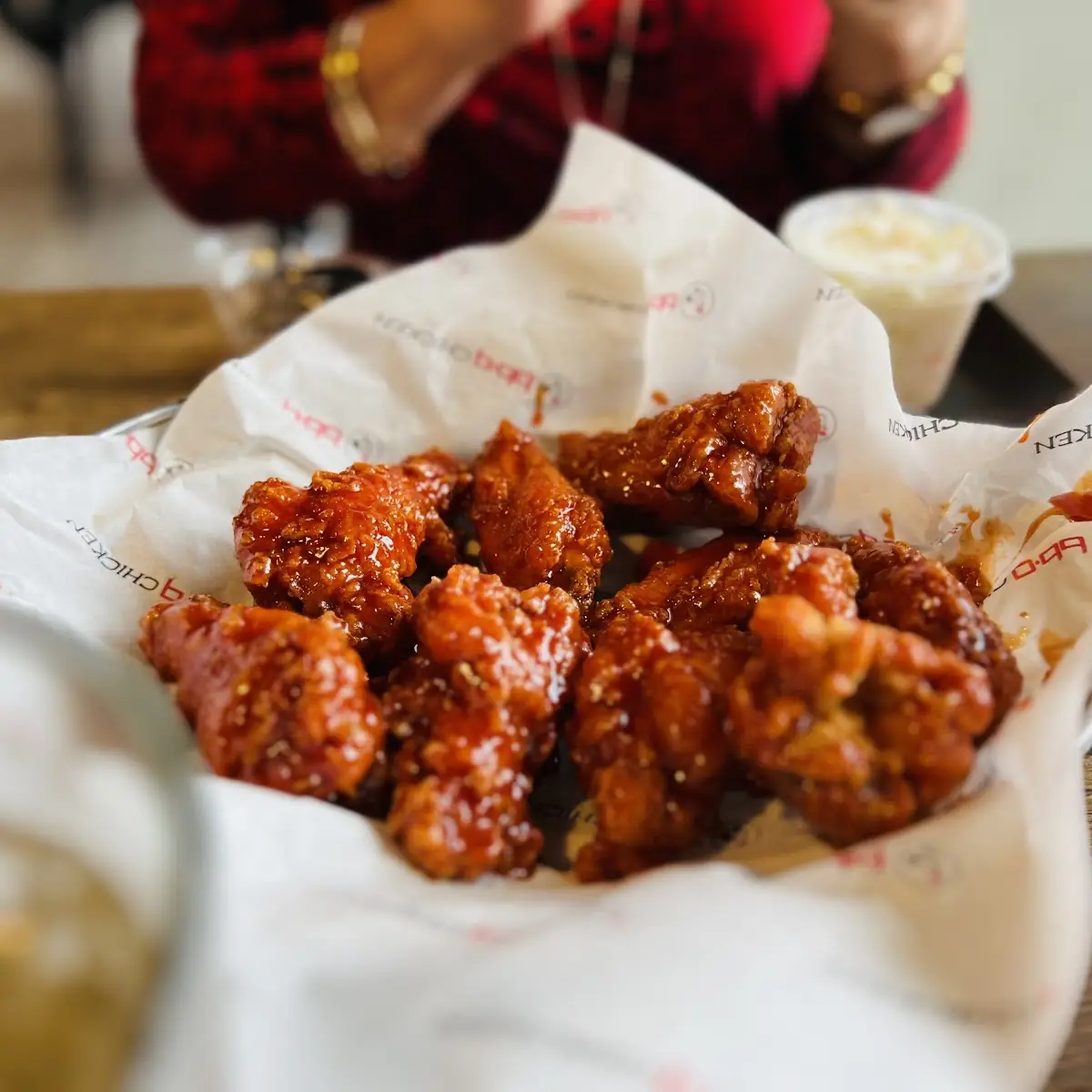 Glazed Chicken Wings and Crispy Chicken