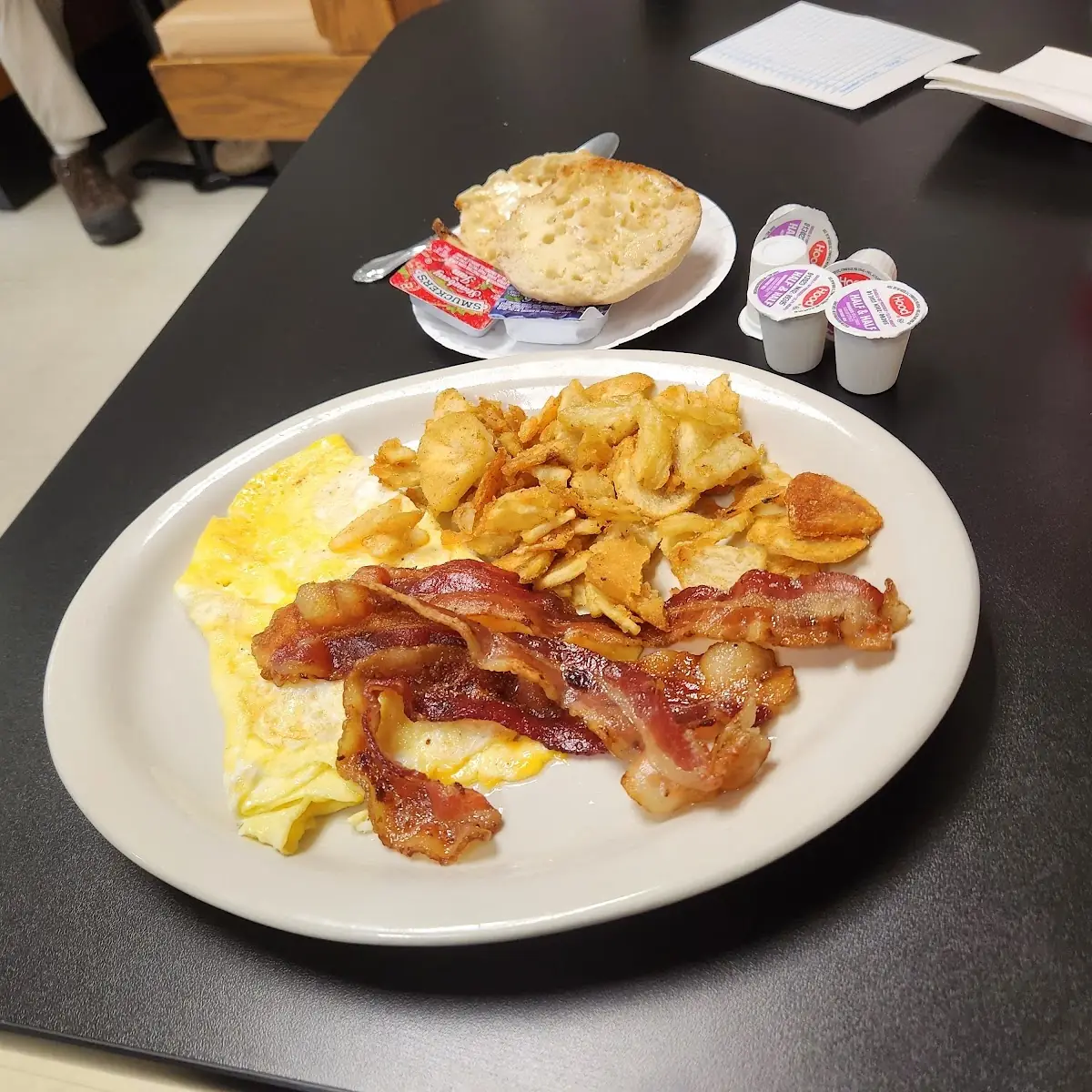 Cheese Omelette with Bacon