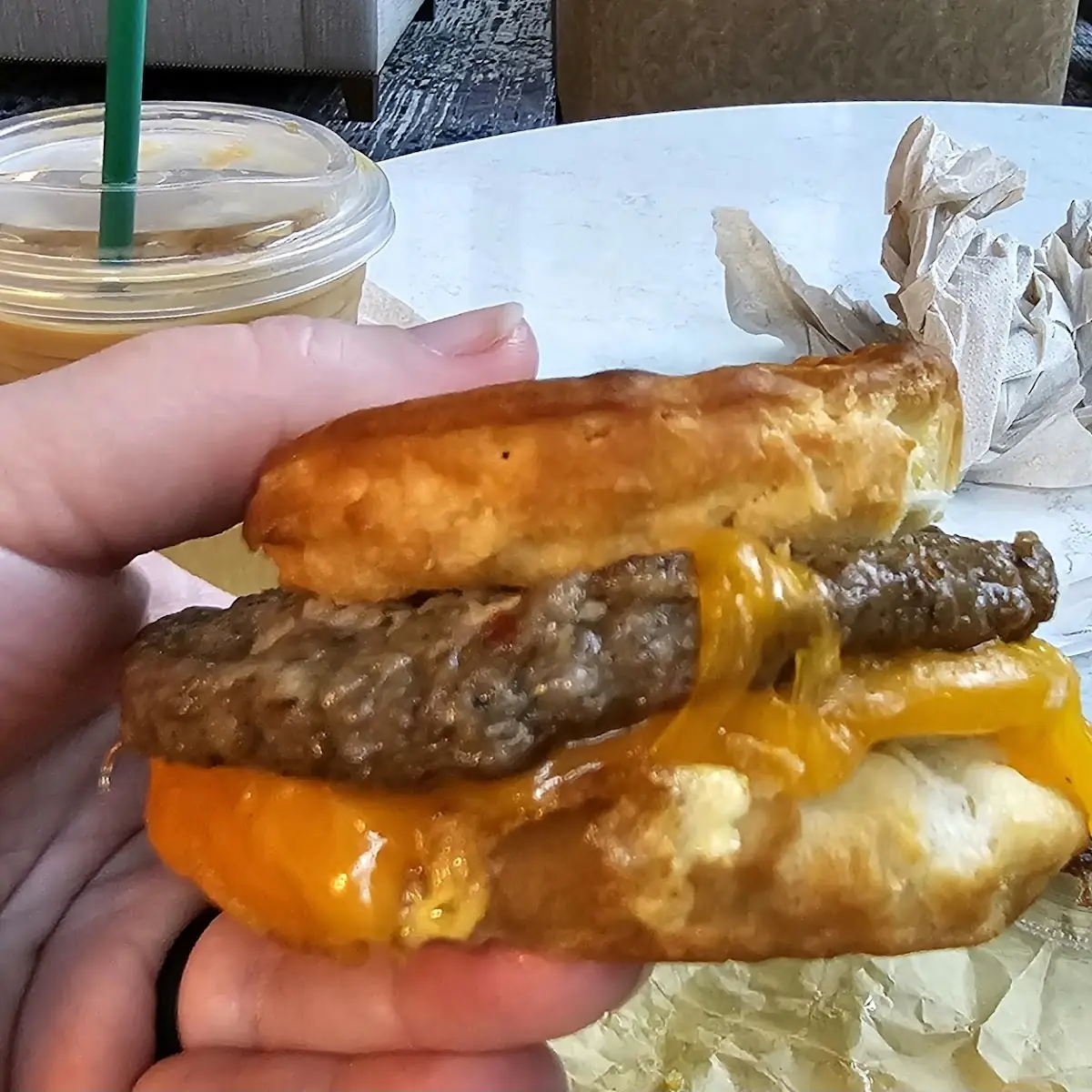 Sausage Egg and Cheese Biscuit