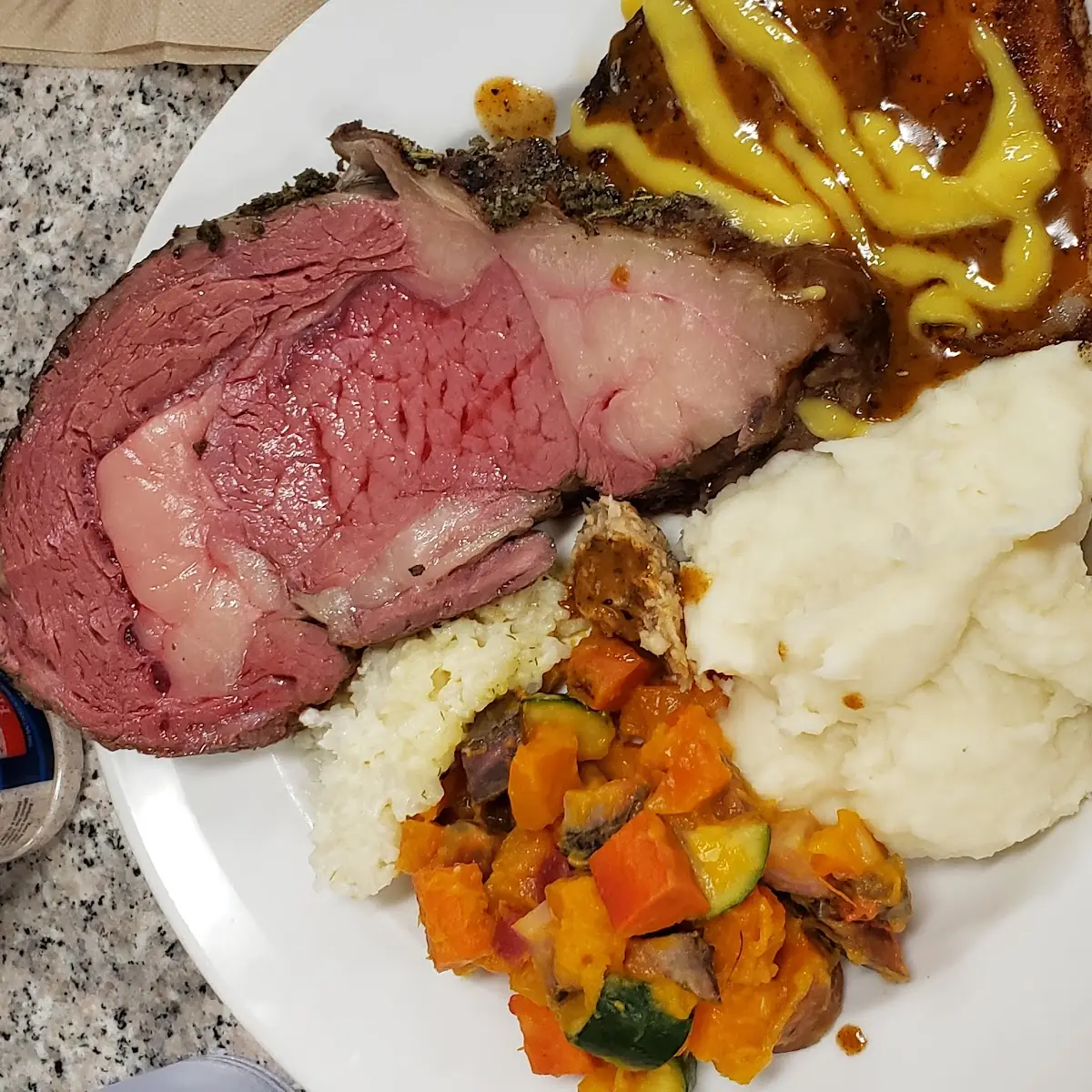 Prime Rib and Mashed Potatoes