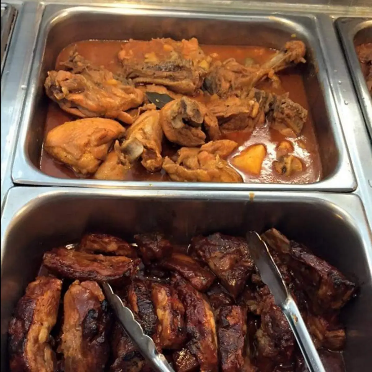 Pollo Guisado and Ribs