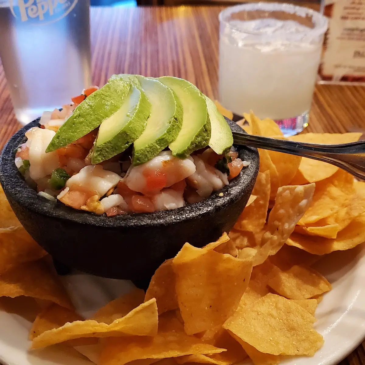 Shrimp Ceviche with Avocado and Tortilla Chips