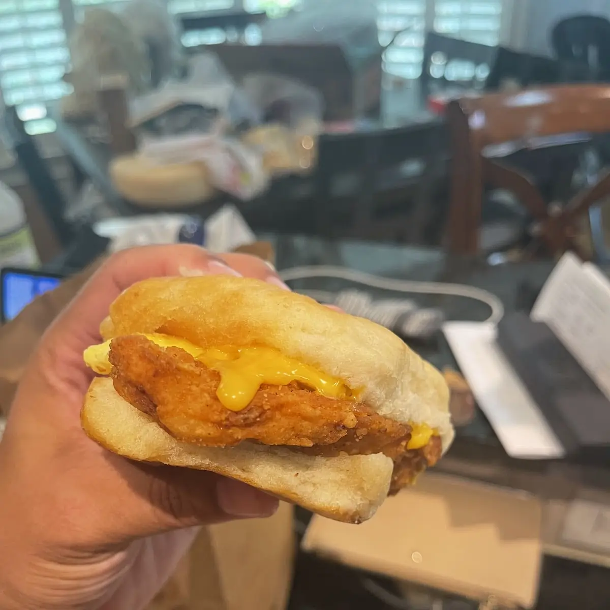 Chicken Egg and Cheese Biscuit