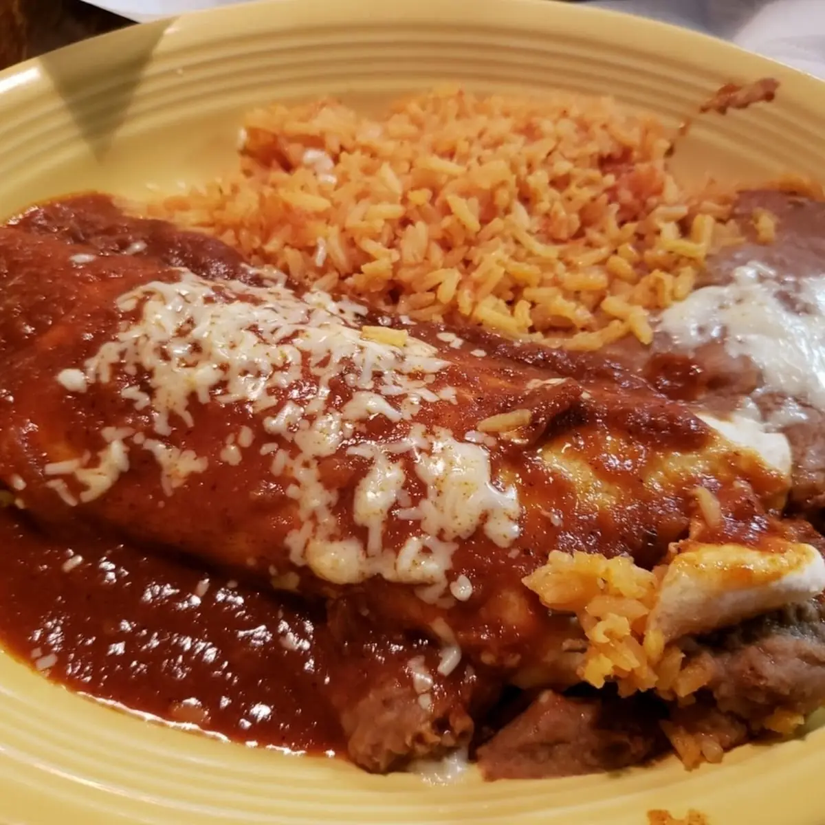 Beef Burrito Rice and Beans