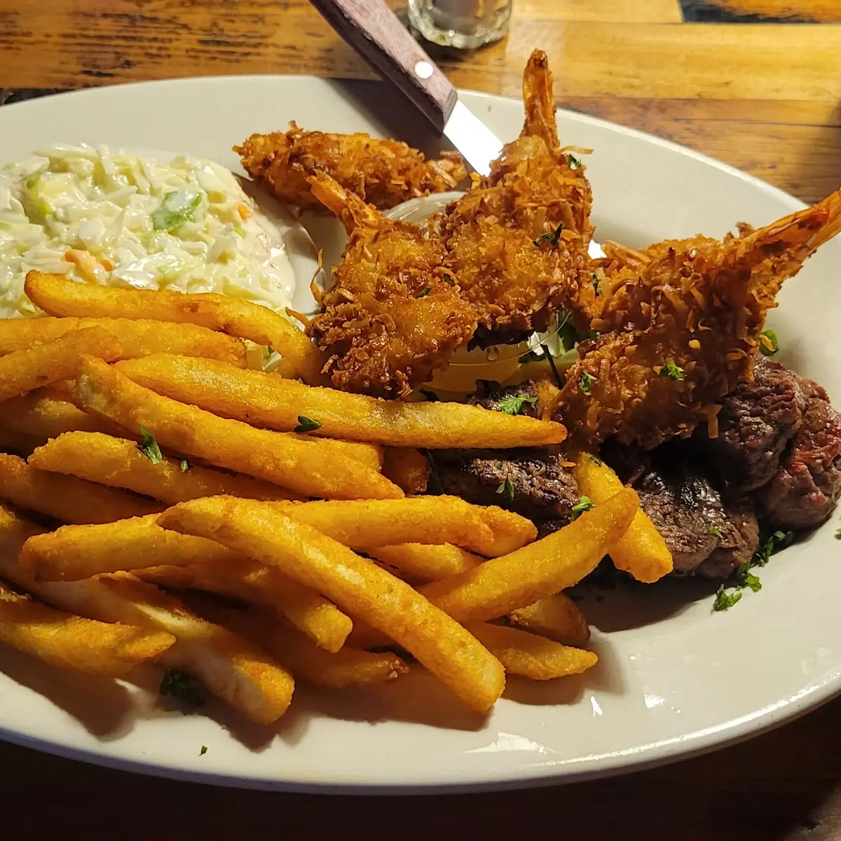 Steak Tips and Coconut Shrimp Special
