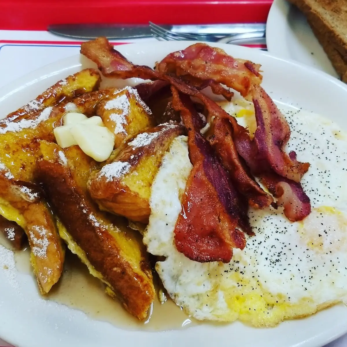 French Toast with Bacon & Eggs