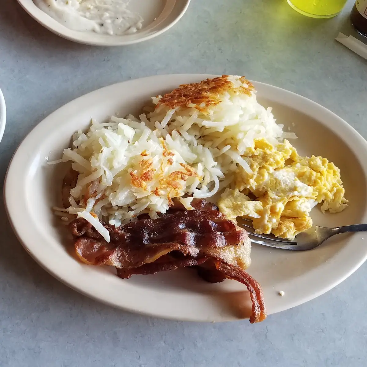 Eggs Bacon with Hash Browns