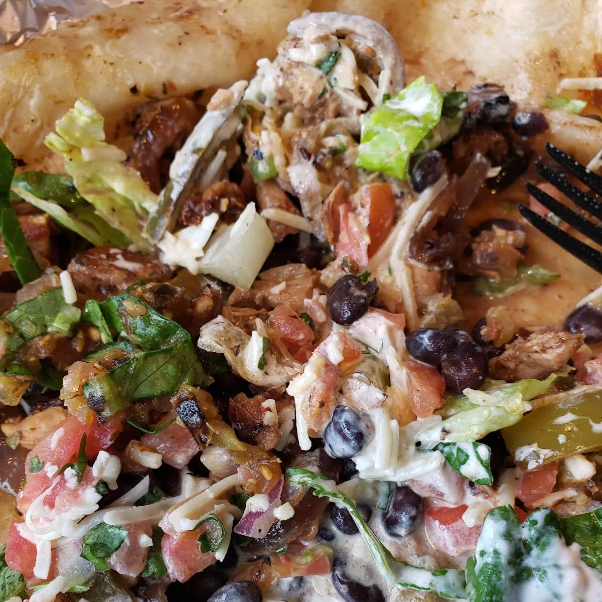 Chicken Burrito Inside
