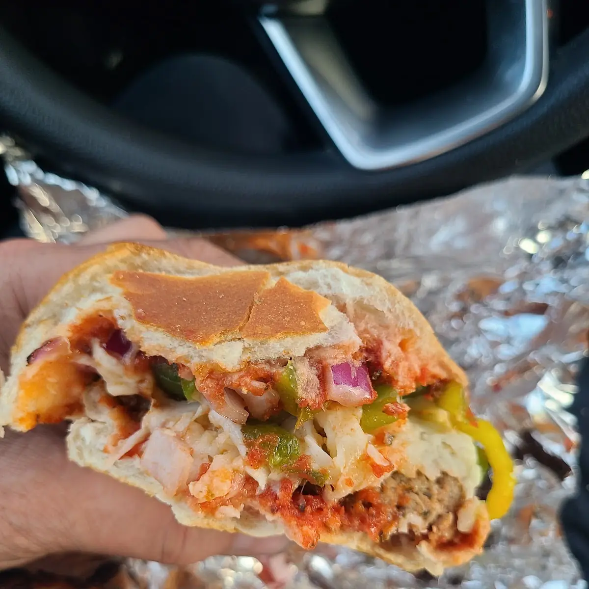 Meatball Sub with Cold Toppings