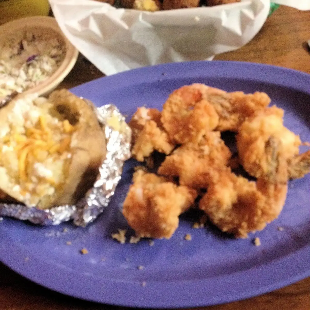 Fried Shrimp Baked Potato