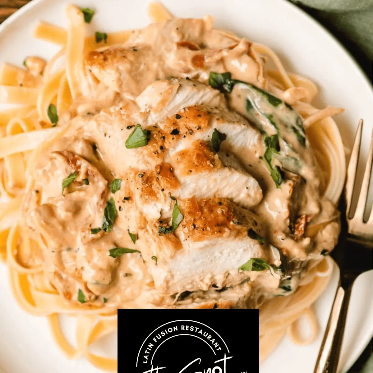 Grilled Chicken with Sun-Dried Tomato–Parmesan Pasta