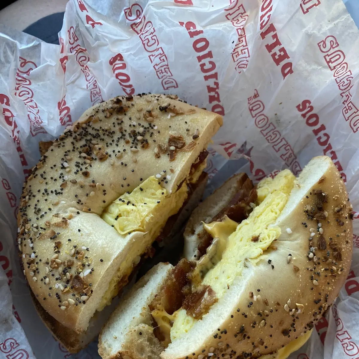 Bacon Egg and Cheese on Everything Bagel