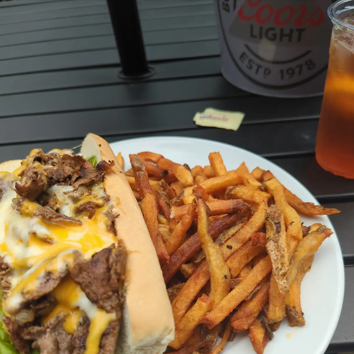 Cheese Steak and Fries
