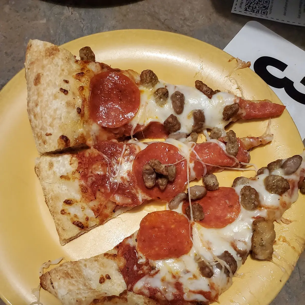 Three Meat Lovers Pizza