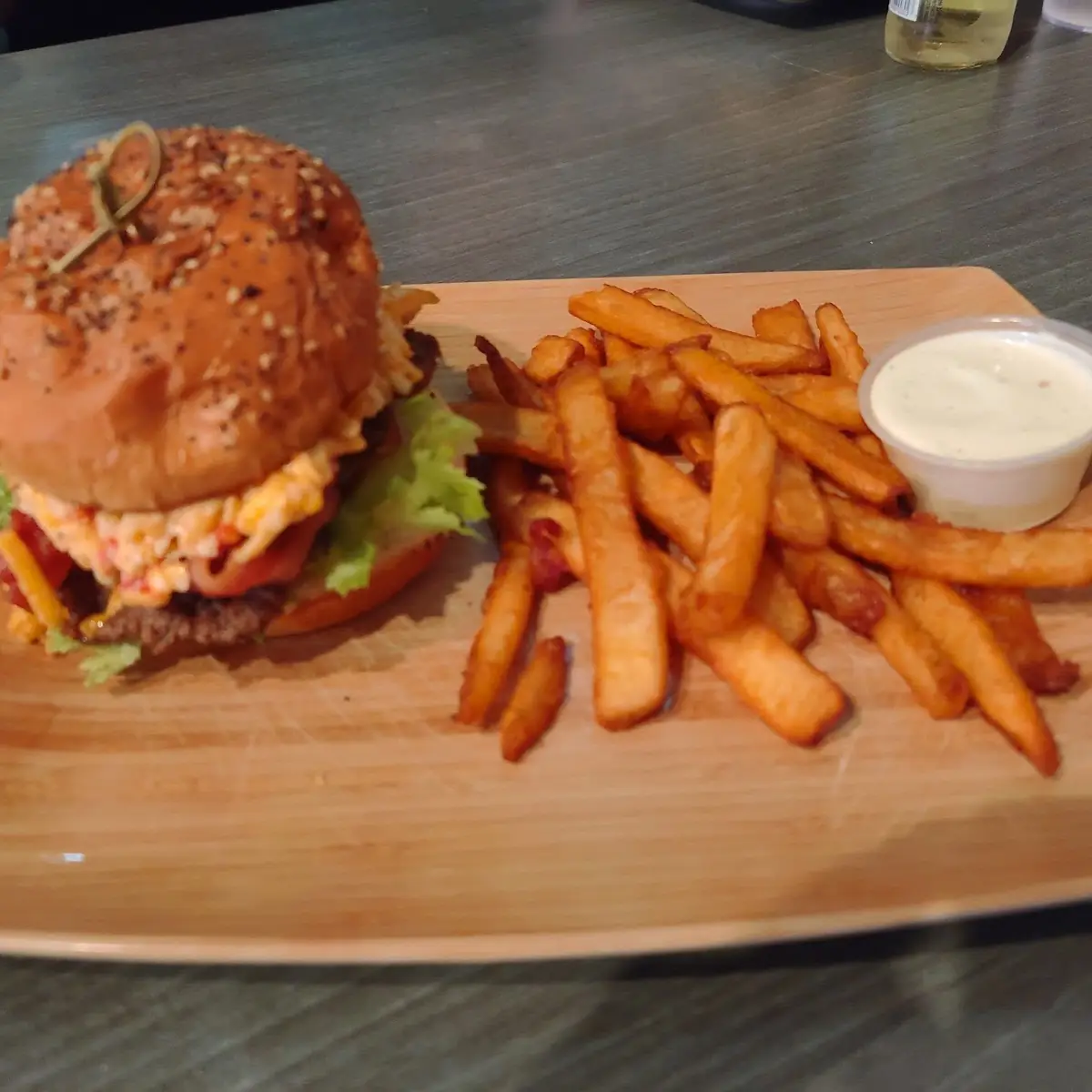 Pimento Cheese and Bacon Burger