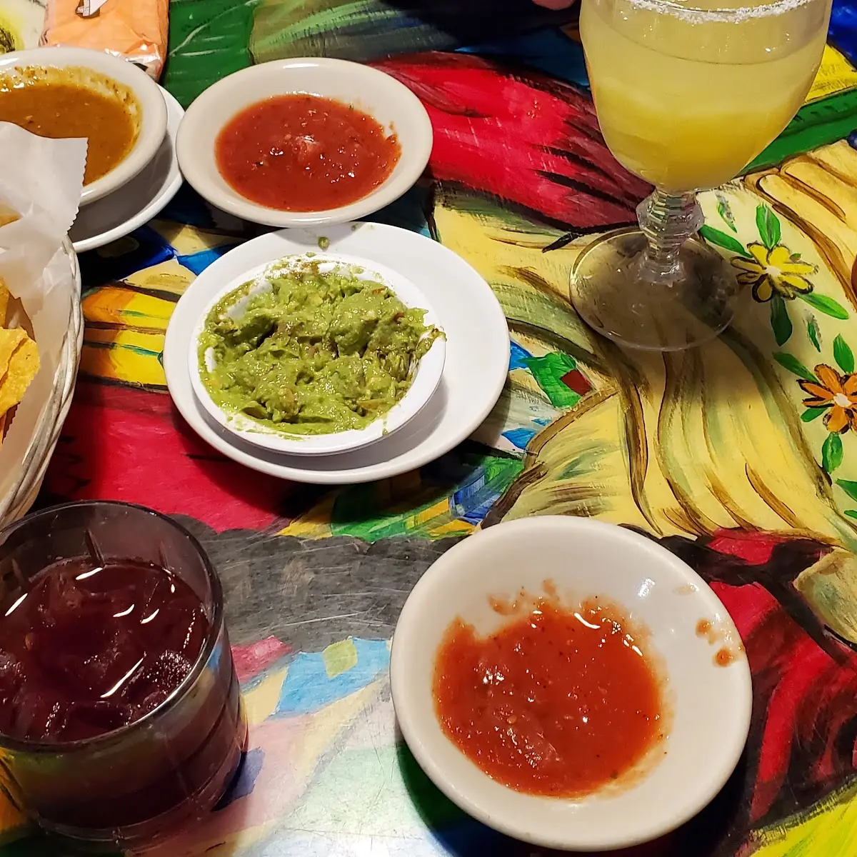 Salsa and Chips with Guacamole