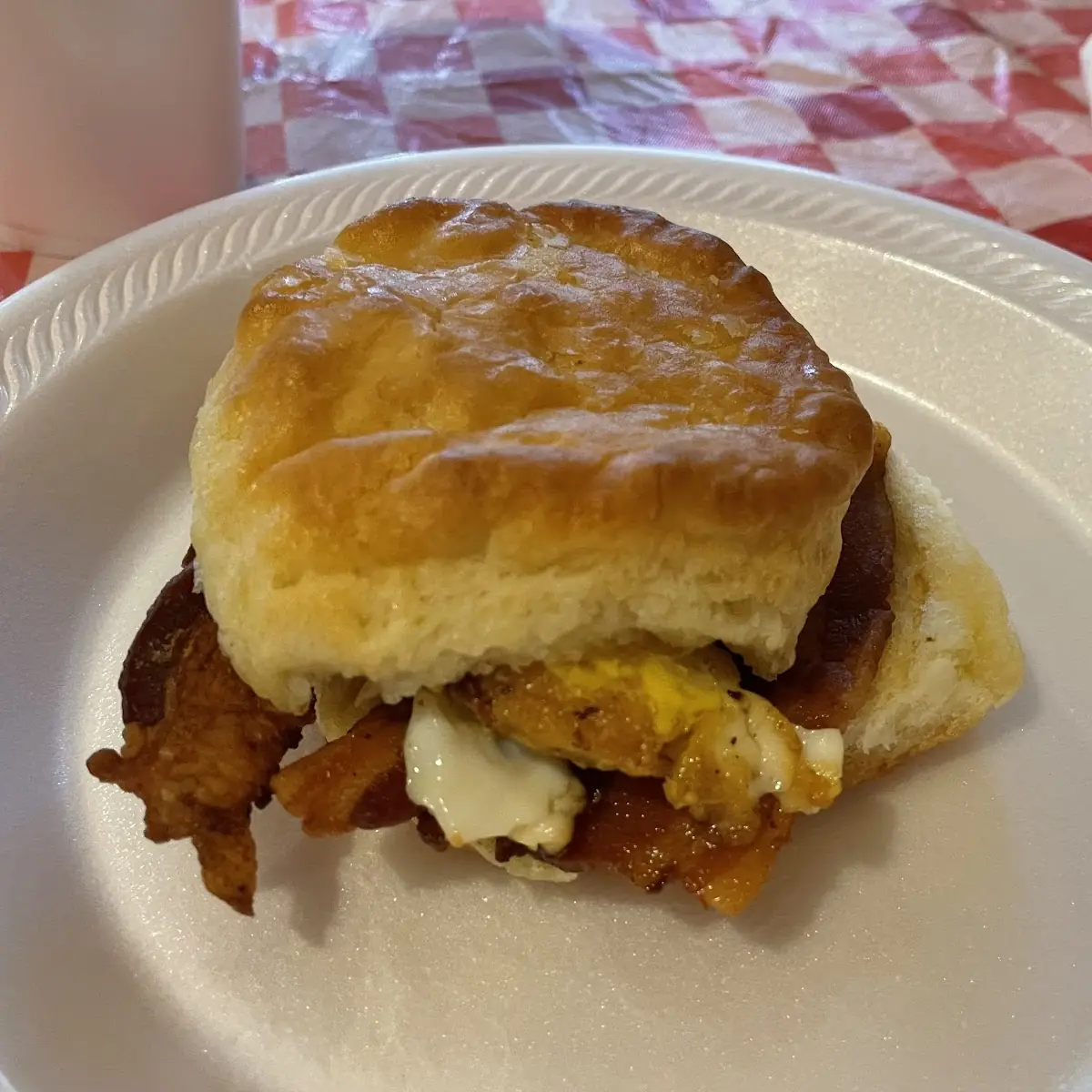 Bacon Egg and Cheese Biscuit Sandwich