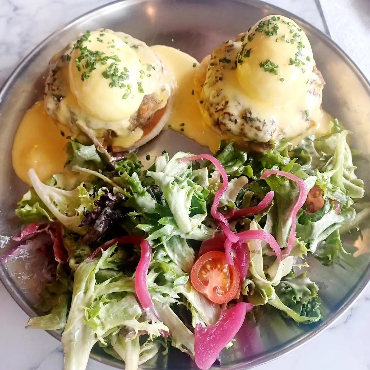 Brisket Patty Benedict