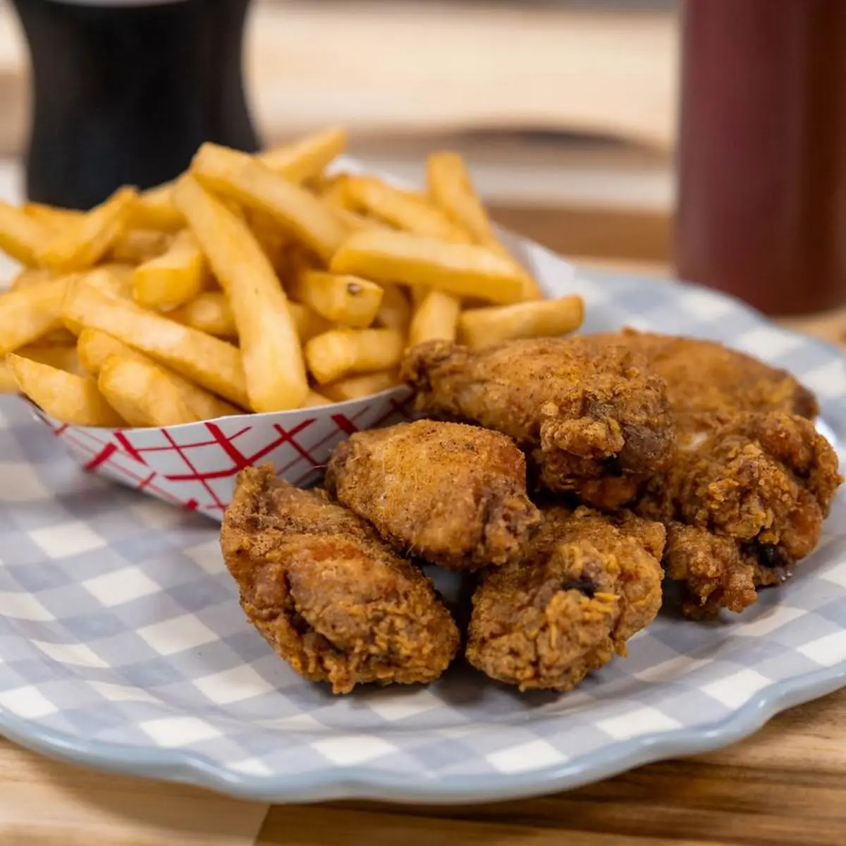 Chicken Fried Wings with Fries
