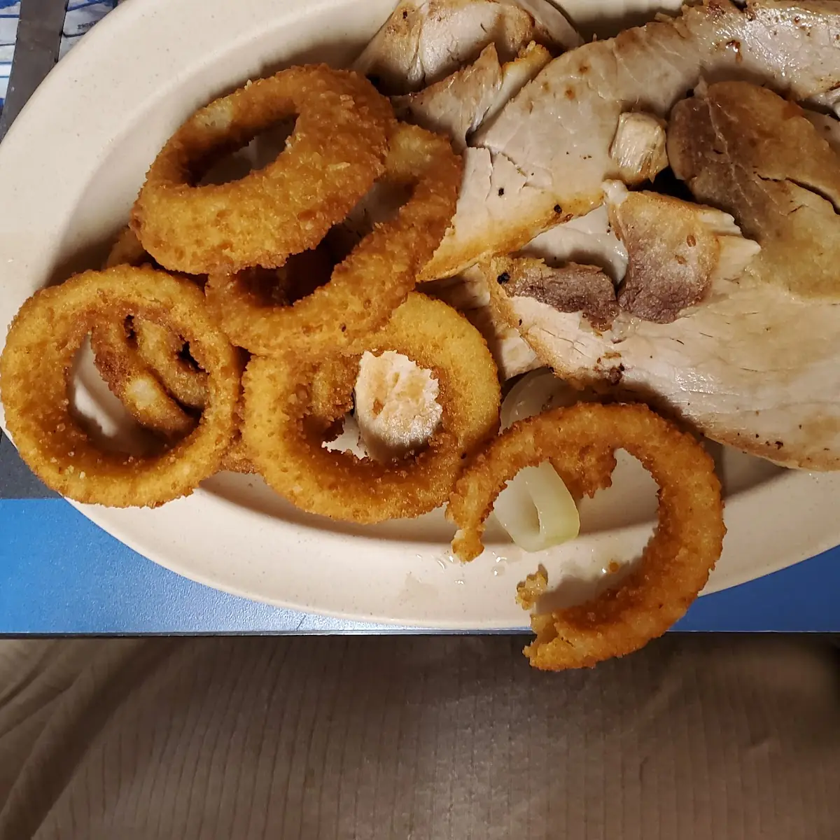 Roast Pork Plate with Onion Rings