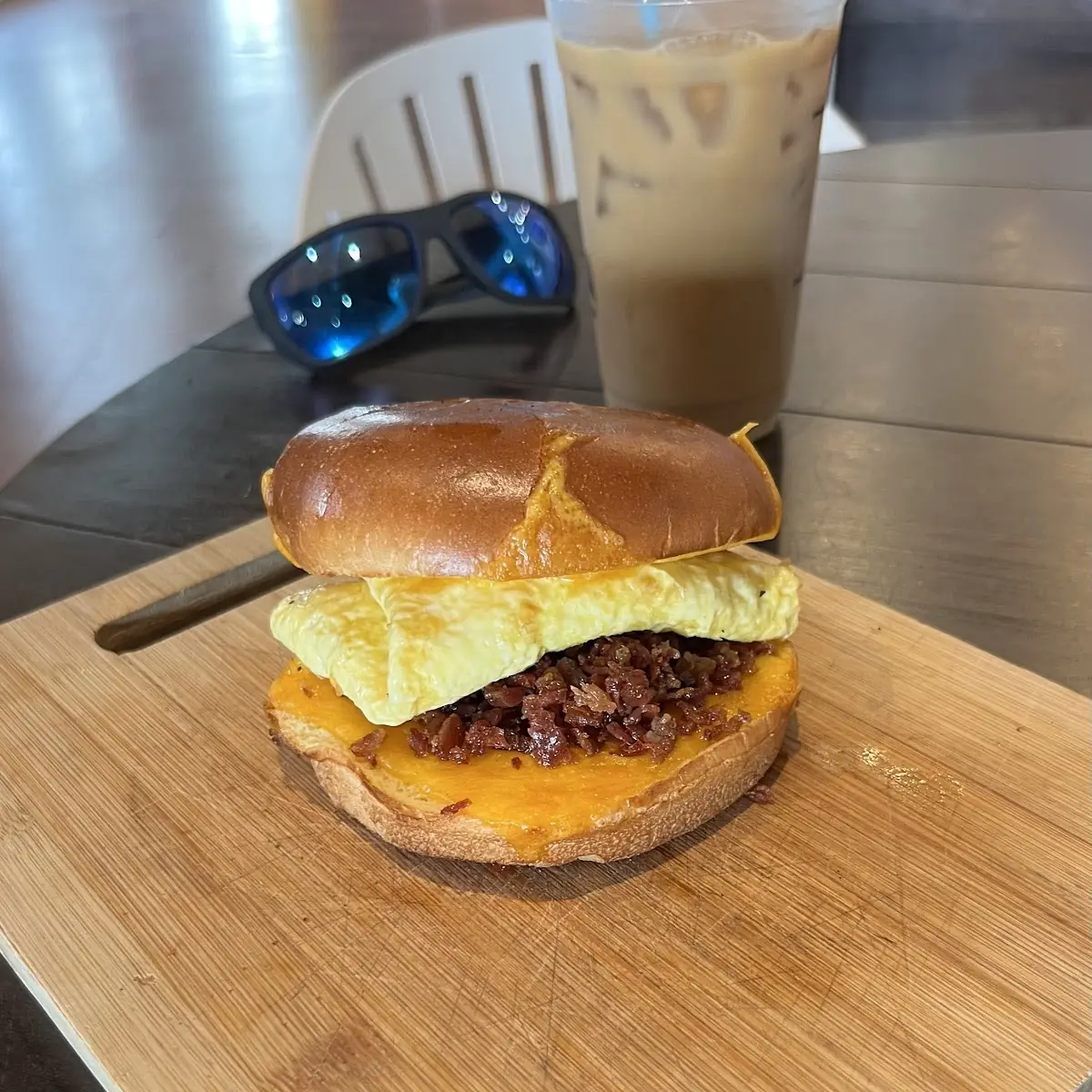 Med Iced Coffee Sandwich Breakfast