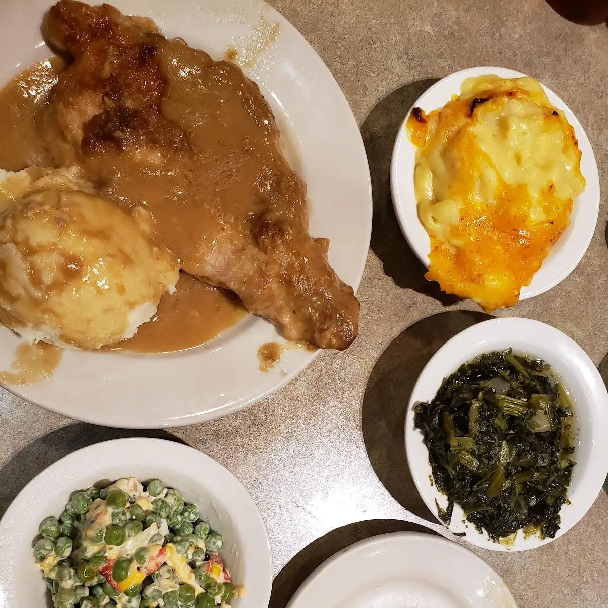 Smothered Pork Chops with 2 Sides