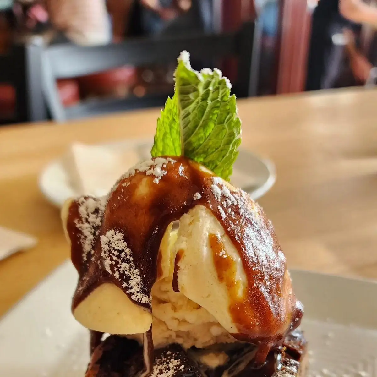 Warm Banana Chocolate Bread Pudding