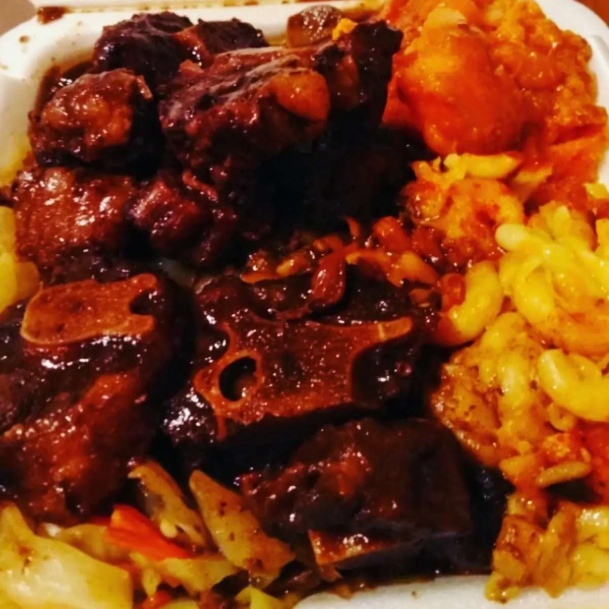 Oxtails Candy Yams and Baked Mac and Cheese
