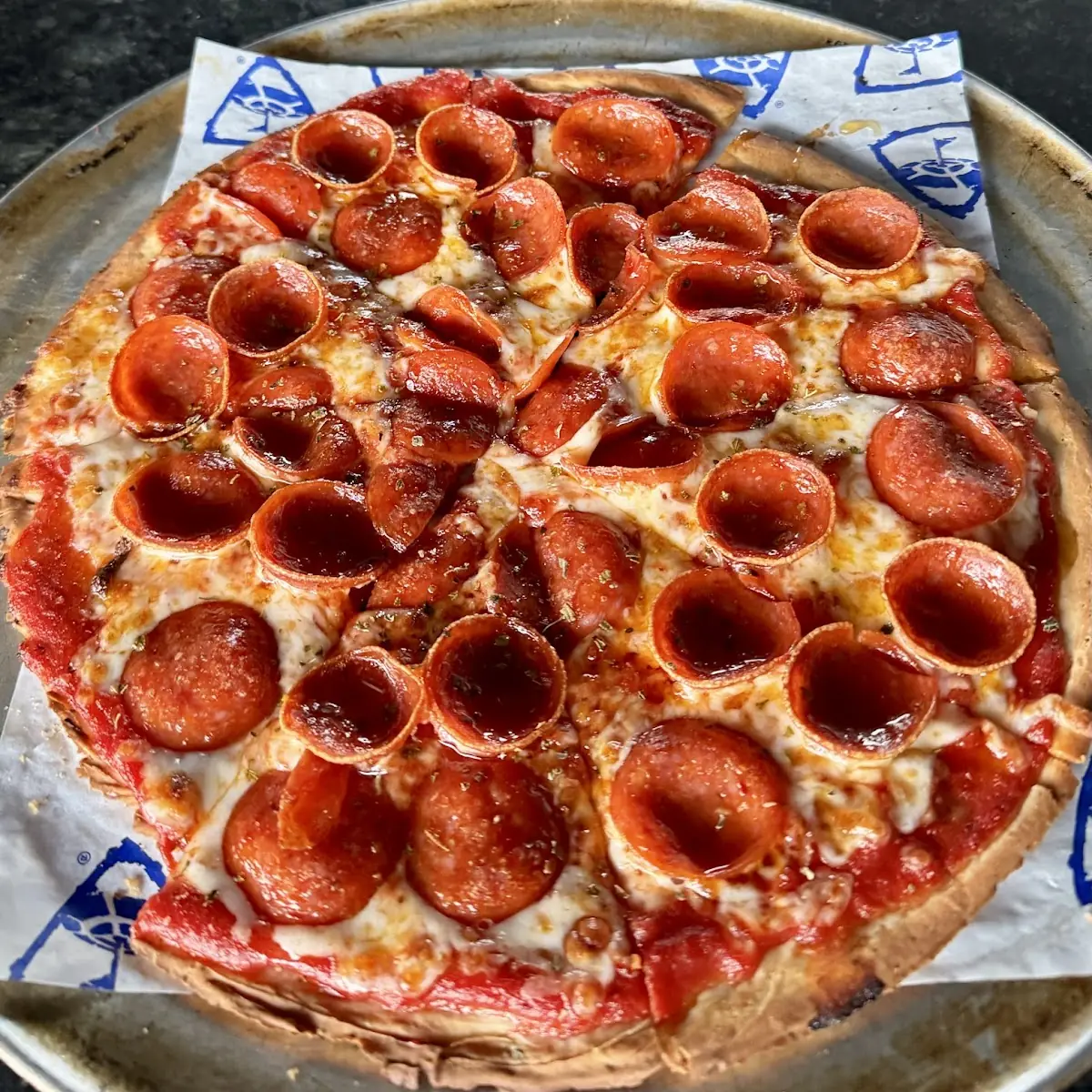 Hot Honey Pepperoni Pizza on Cauliflower Crust
