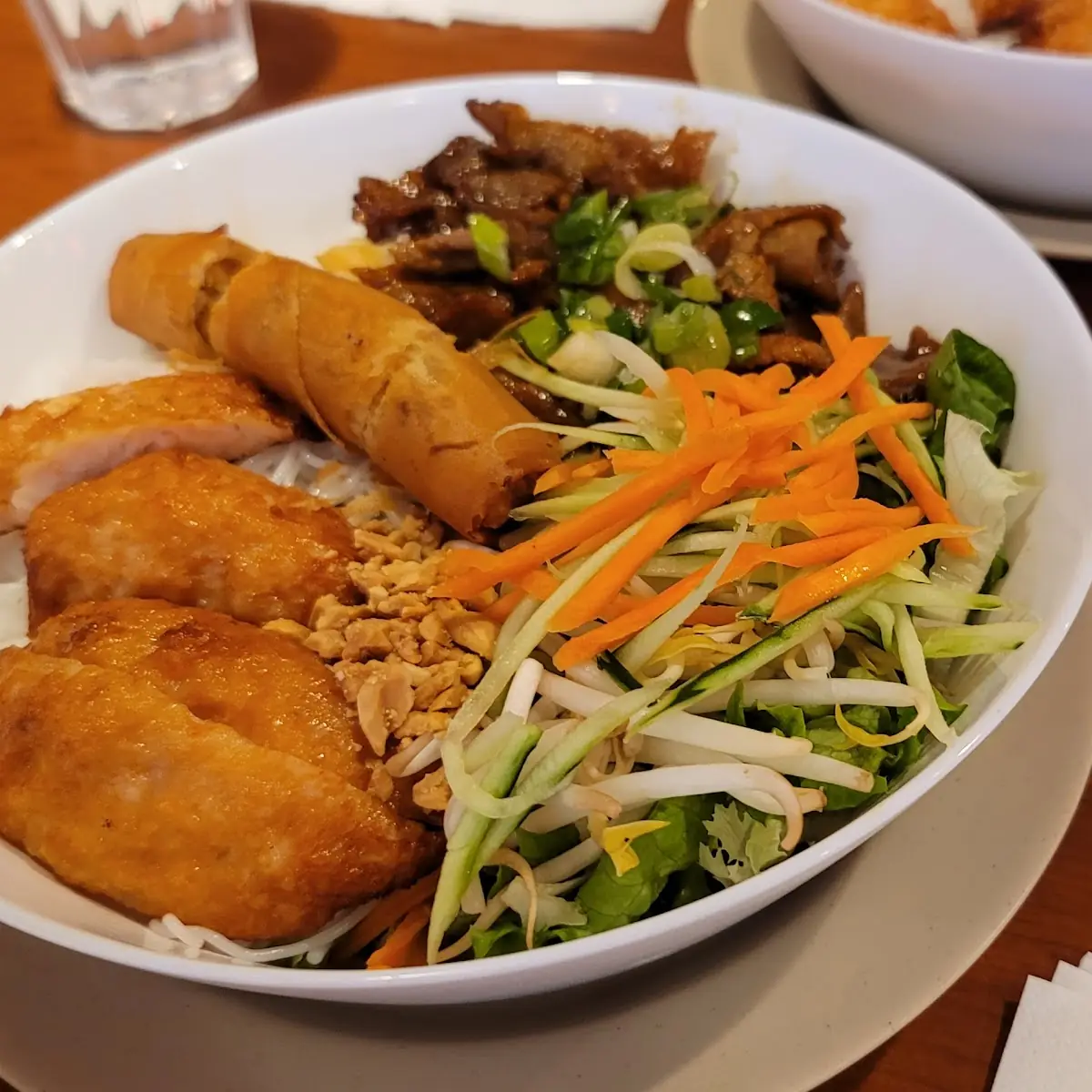 45 Charbroiled Pork Shrimp Paste Egg Roll Served with Vermicelli
