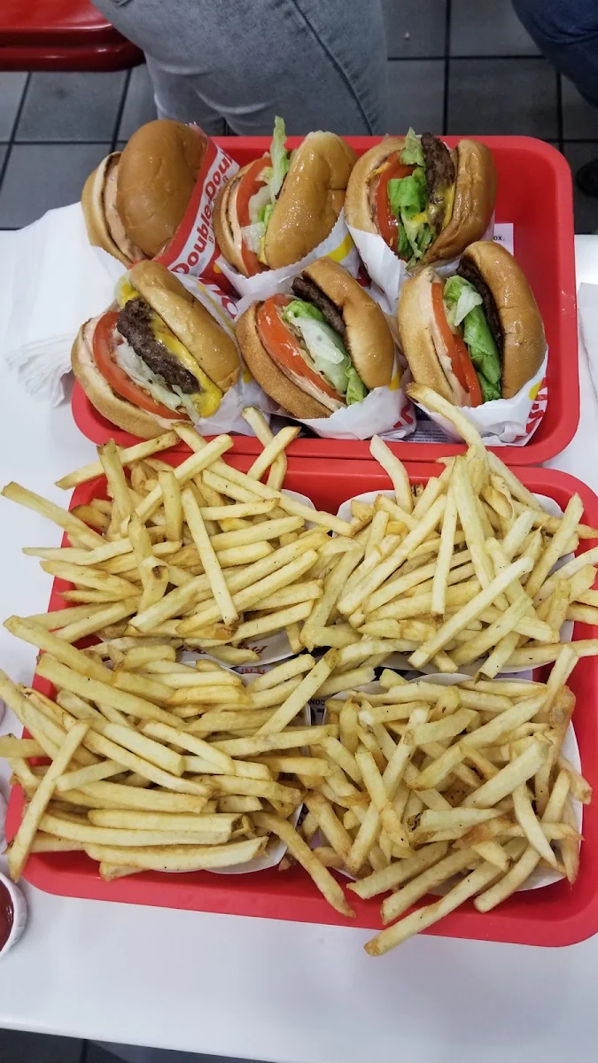 Double Hamburger and Fries