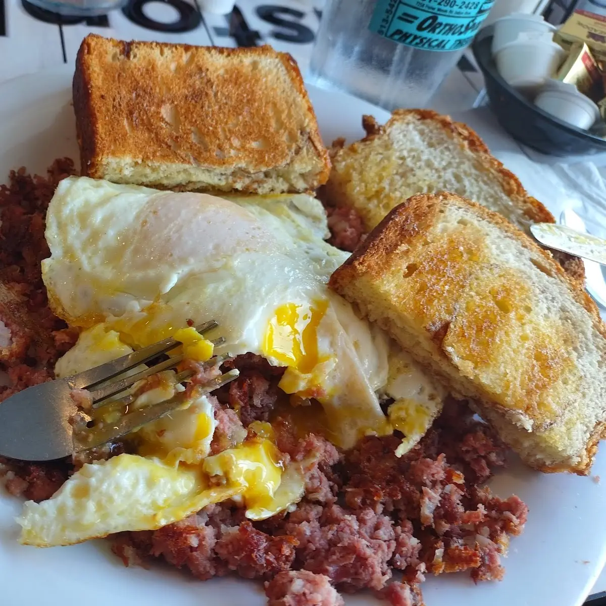 Homemade Corned Beef Hash and Eggs