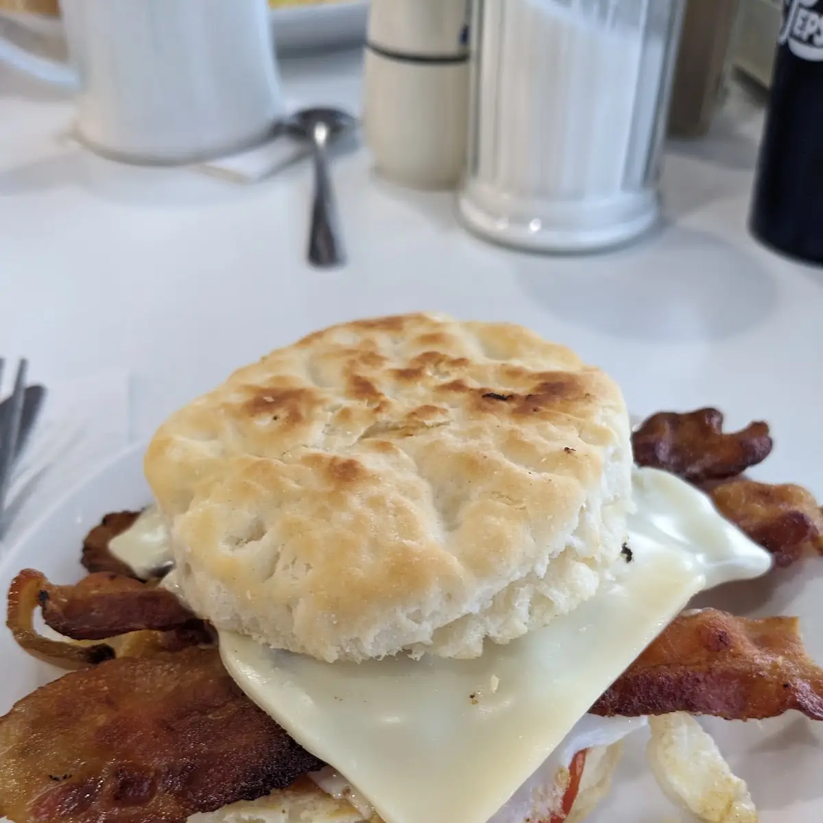 Breakfast Sandwich on a Biscuit