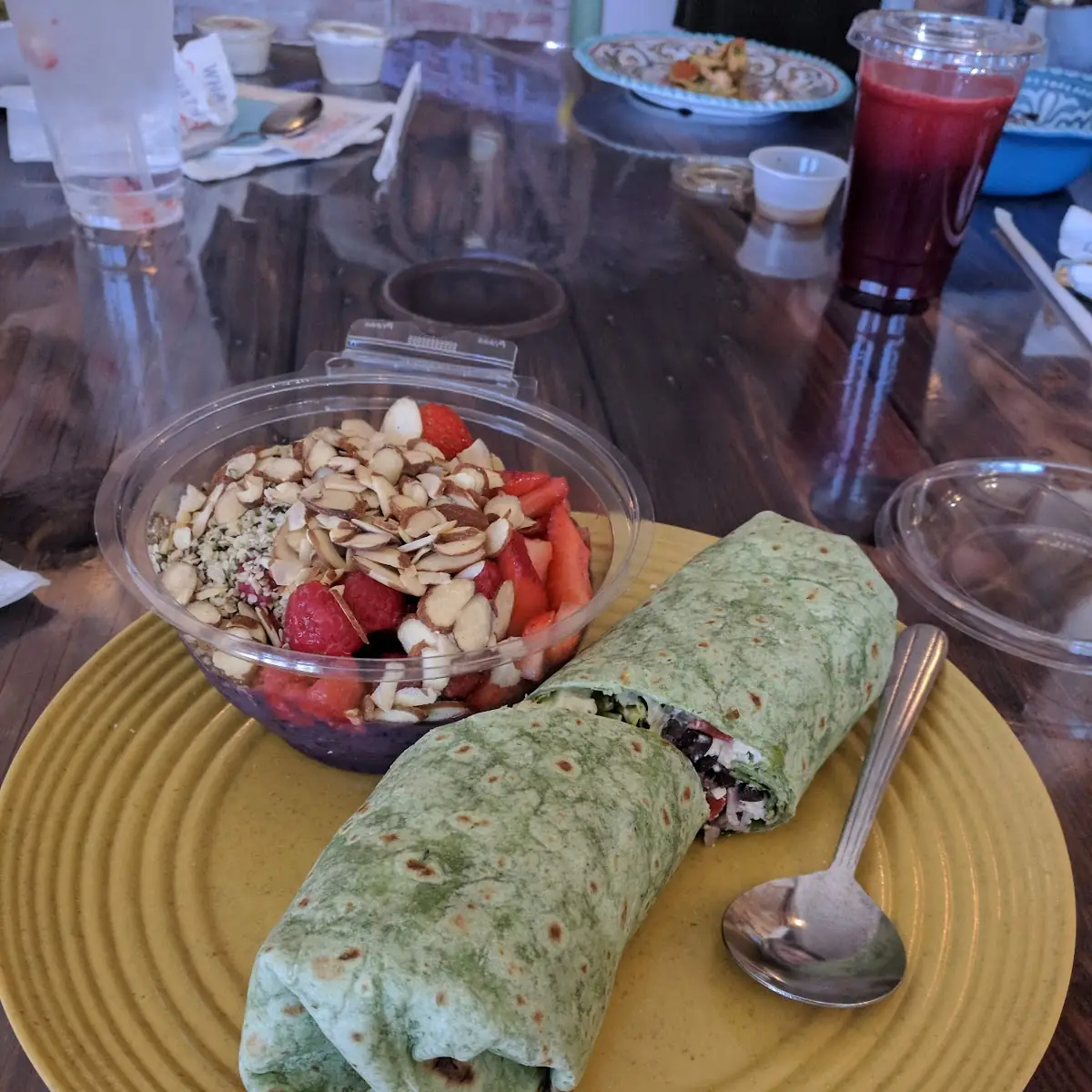 Greek Wrap & Acai Bowl