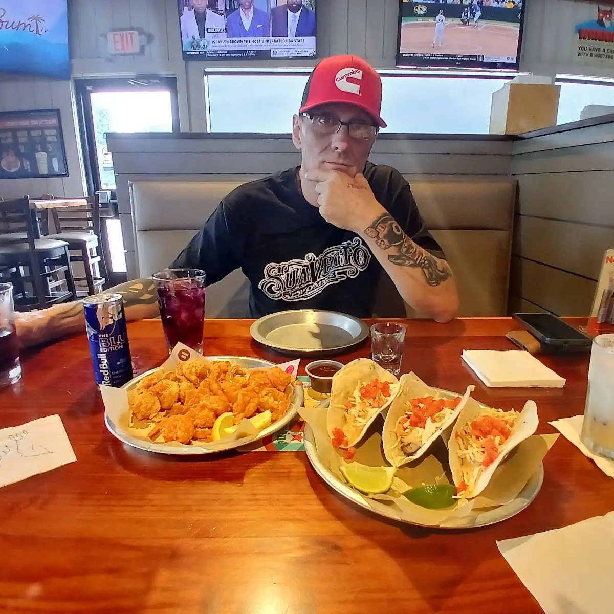 Buffalo Shrimp and Cajan Shrimp Tacos