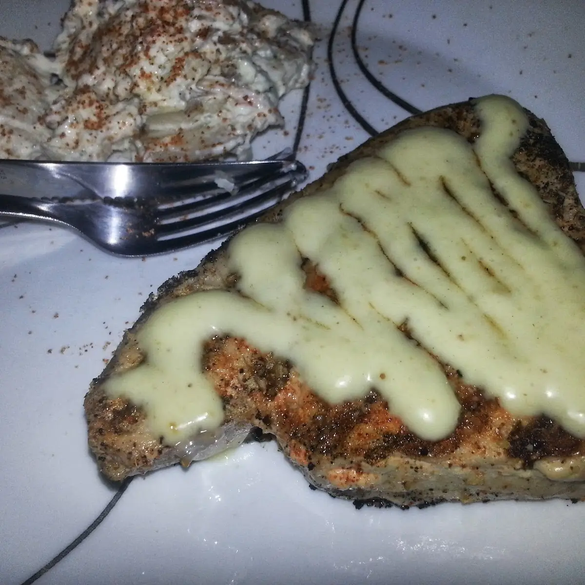 Tuna Steak and Potato Salad