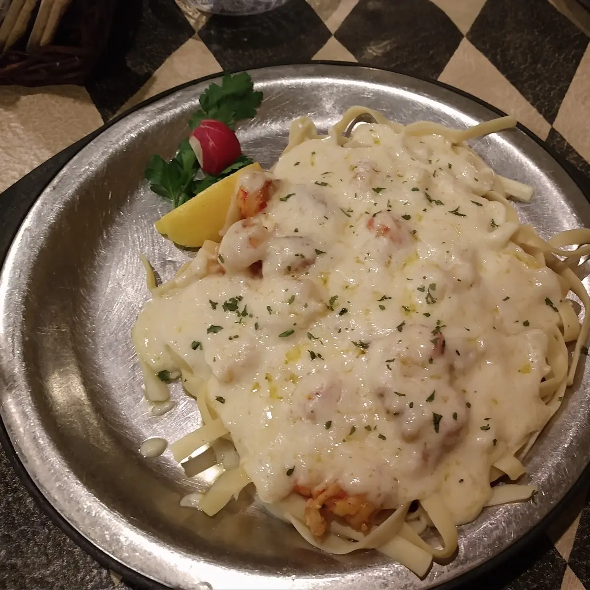 Crawfish and Shrimp Alfredo